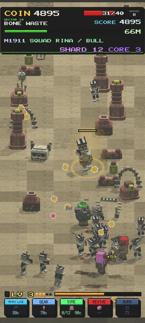 The squad fights a horde of skeletons in BONE WASTE
