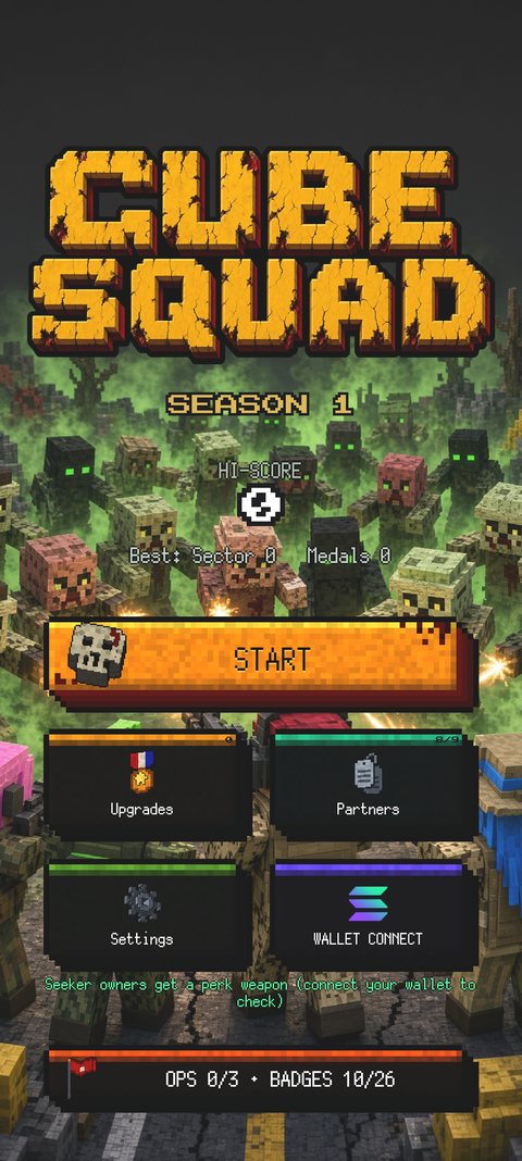 The title screen