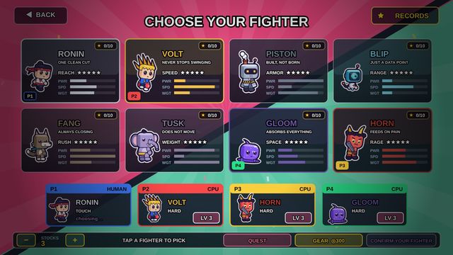 Choosing a fighter