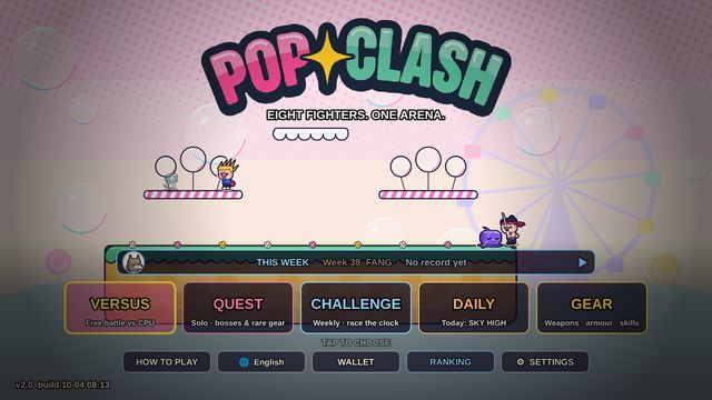 The title screen