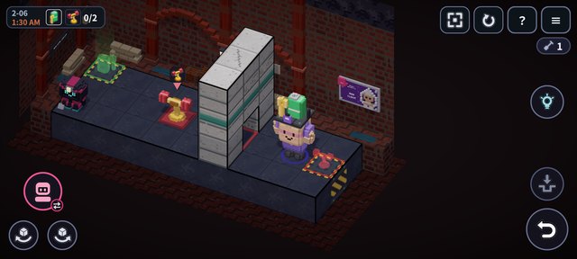 Area 2, the flood tunnels: Roadie carries a heavy part overhead, with a second crew member to switch to